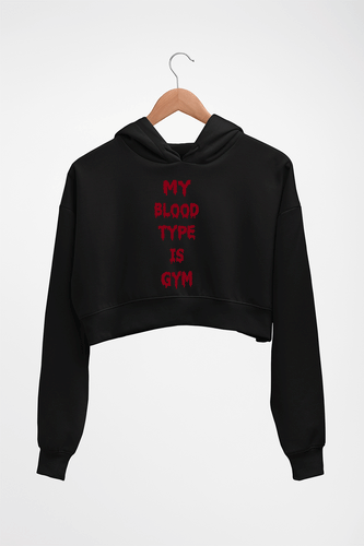 Gym Crop HOODIE FOR WOMEN-Black-Ektarfa.online
