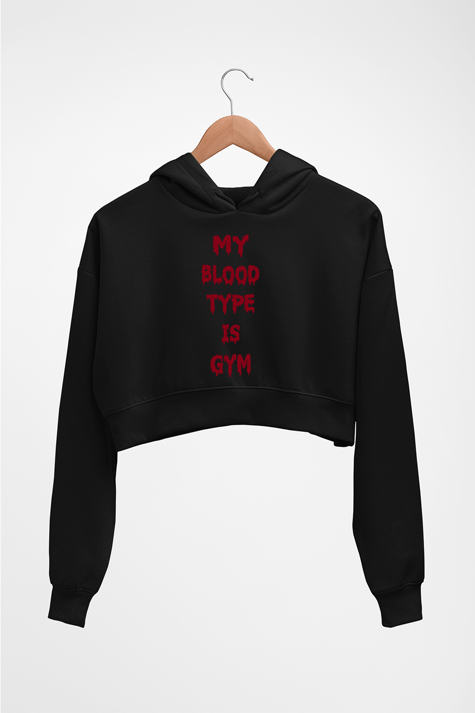 Gym Crop HOODIE FOR WOMEN-Black-Ektarfa.online