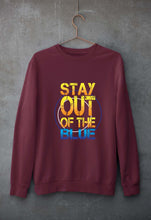 Load image into Gallery viewer, PUBG Stay Out Of The Blue Unisex Sweatshirt for Men/Women-Maroon-Ektarfa.online
