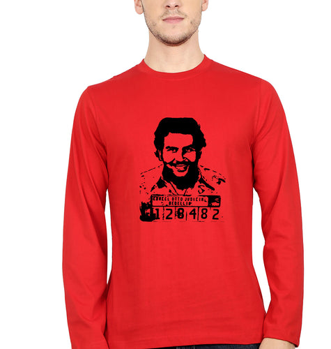Pablo Escobar Full Sleeves T-Shirt for Men-Red-Ektarfa.online