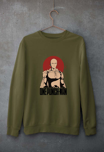 One-Punch Man Unisex Sweatshirt for Men/Women-Olive Green-Ektarfa.online
