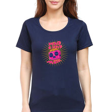 Load image into Gallery viewer, Psychedelic Music Peace Love T-Shirt for Women-XS(32 Inches)-Navy Blue-Ektarfa.online
