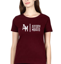 Load image into Gallery viewer, Antony Morato T-Shirt for Women-XS(32 Inches)-Maroon-Ektarfa.online

