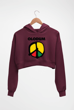 Load image into Gallery viewer, Olodum Crop HOODIE FOR WOMEN-Maroon-Ektarfa.online
