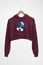 Load image into Gallery viewer, The Smurfs Crop HOODIE FOR WOMEN-Maroon-Ektarfa.online
