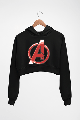 Avengers Crop HOODIE FOR WOMEN-Black-Ektarfa.online