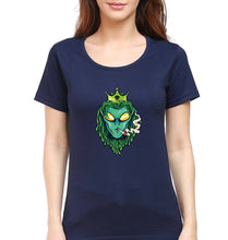 Load image into Gallery viewer, Weed Monster T-Shirt for Women-XS(32 Inches)-Navy Blue-Ektarfa.online

