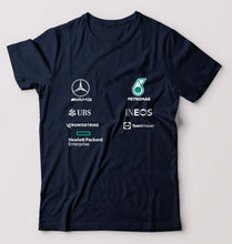 Load image into Gallery viewer, Mercedes AMG Petronas F1 2022 Team T-Shirt for Men-S(38 Inches)-Navy Blue-Ektarfa.online
