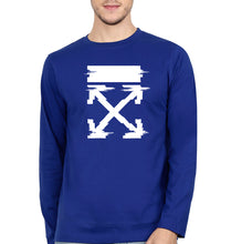 Load image into Gallery viewer, Off White Tee Full Sleeves T-Shirt for Men-Royal Blue-Ektarfa.online
