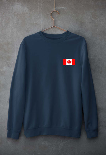Canada Flag Unisex Sweatshirt for Men/Women-Navy Blue-Ektarfa.online