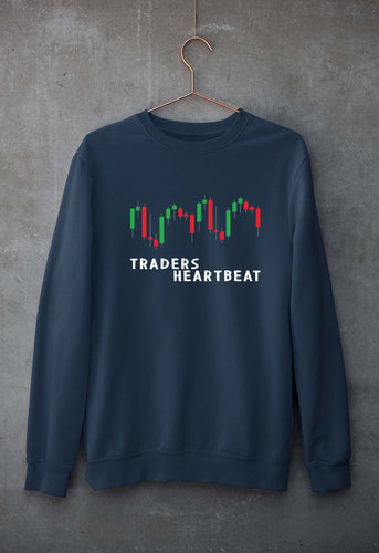 Trader Share Market Unisex Sweatshirt for Men/Women-S(40 Inches)-Navy Blue-Ektarfa.online