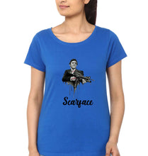 Load image into Gallery viewer, Scarface T-Shirt for Women-XS(32 Inches)-Royal Blue-Ektarfa.online
