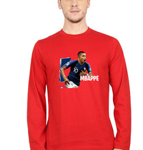 Load image into Gallery viewer, Kylian Mbappé Full Sleeves T-Shirt for Men-Red-Ektarfa.online
