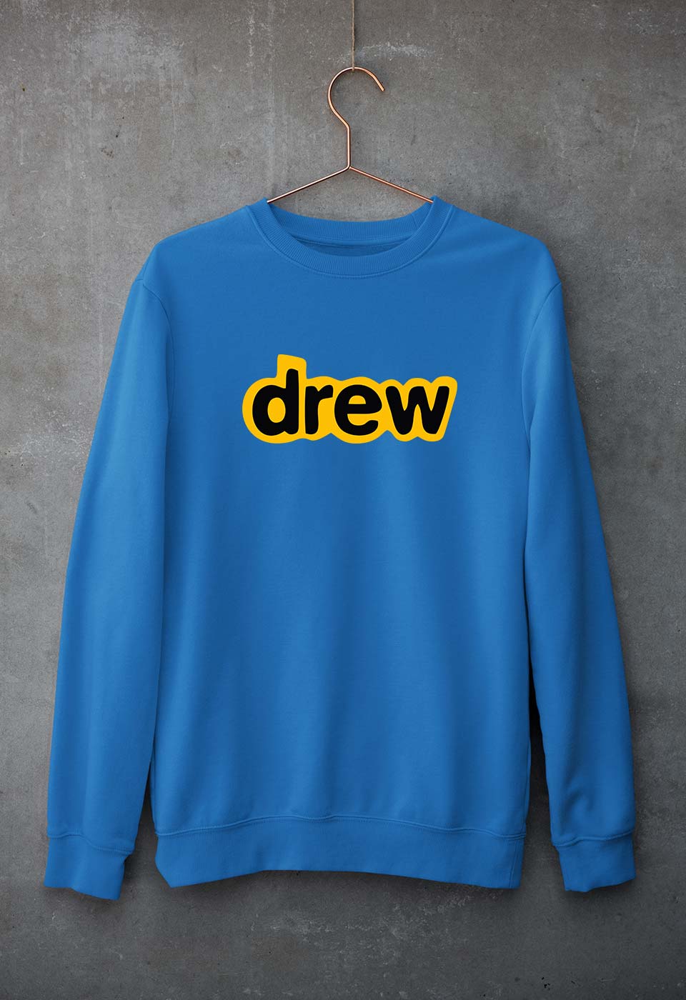 Drew Unisex Sweatshirt for Men/Women-S(40 Inches/101.6 CM)-Royal Blue-Ektarfa.co.in