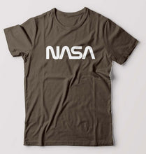 Load image into Gallery viewer, Nasa T-Shirt for Men-S(38 Inches)-Olive Green-Ektarfa.online
