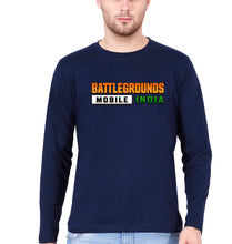 Load image into Gallery viewer, Battlegrounds Mobile India (BGMI) Full Sleeves T-Shirt for Men-Navy blue-Ektarfa.online
