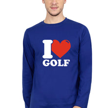Load image into Gallery viewer, I Love Golf T Full Sleeves T-Shirt for Men-Royal Blue-Ektarfa.online
