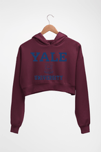 Load image into Gallery viewer, Yale University Crop HOODIE FOR WOMEN-Maroon-Ektarfa.online
