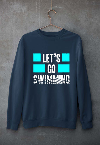 Swimming Unisex Sweatshirt for Men/Women-Navy Blue-Ektarfa.online