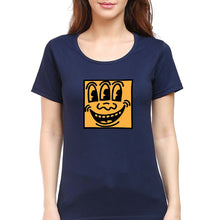 Load image into Gallery viewer, Keith Haring Funny T-Shirt for Women-Navy Blue-Ektarfa.online
