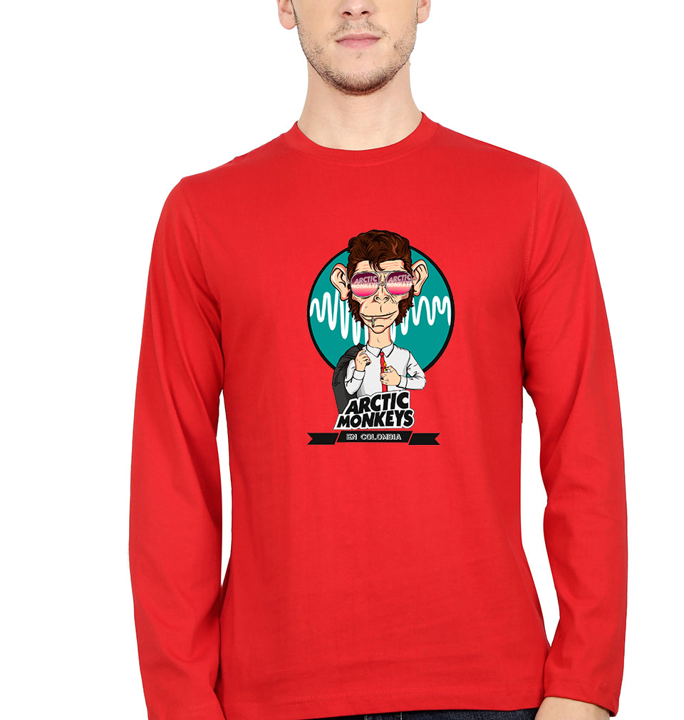 Arctic Monkeys Full Sleeves T-Shirt for Men-Red-Ektarfa.online