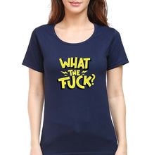 Load image into Gallery viewer, What The Fuck T-Shirt for Women-Navy Blue-Ektarfa.online
