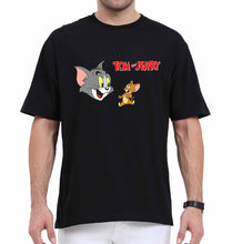 Load image into Gallery viewer, Tom and Jerry Oversized T-Shirt for Men-Black-Ektarfa.online
