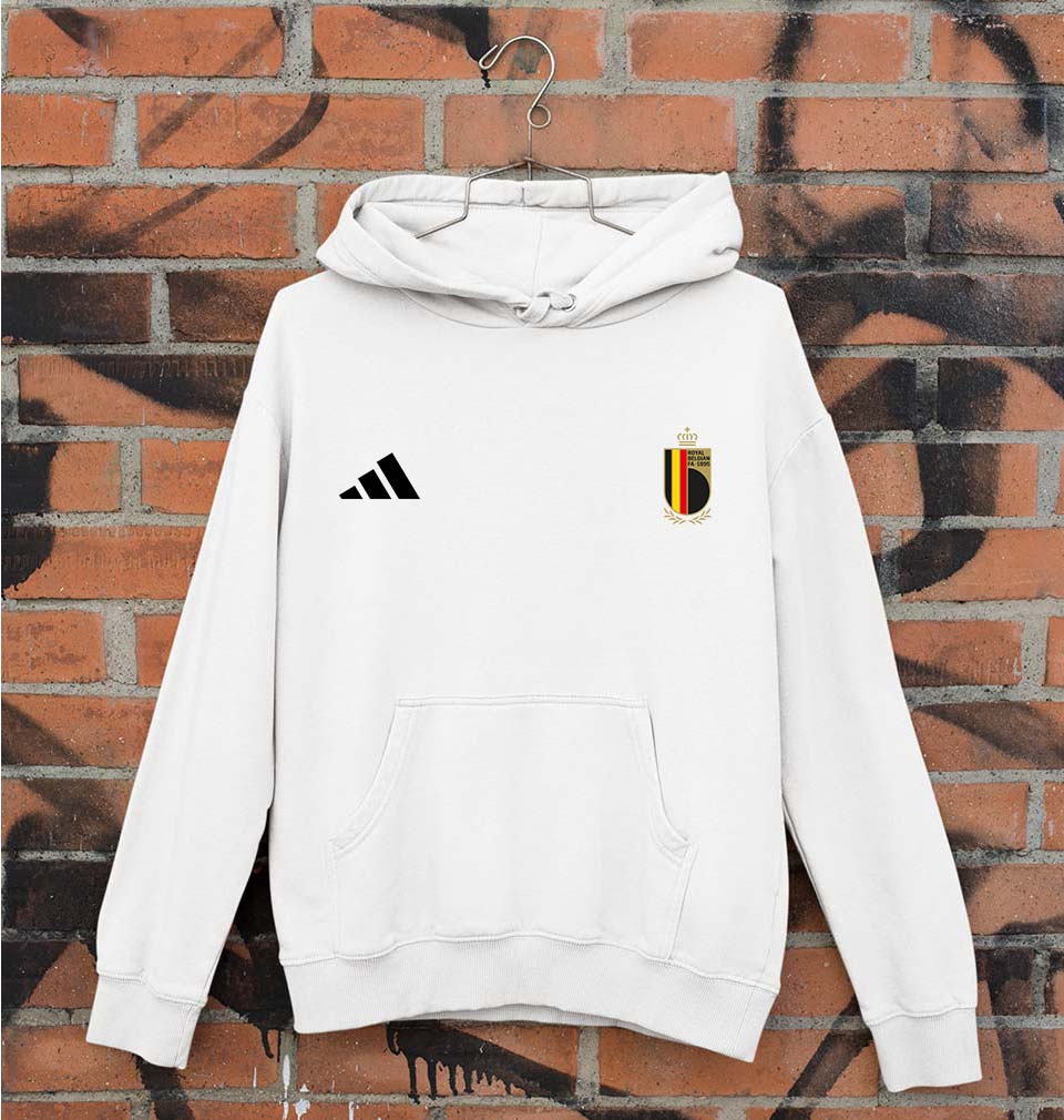 Belgium Football Unisex Hoodie for Men/Women-White-Ektarfa.online