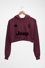 Load image into Gallery viewer, Juventus F.C. 2021-22 Crop HOODIE FOR WOMEN-Maroon-Ektarfa.online
