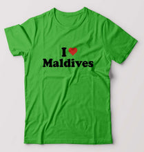 Load image into Gallery viewer, I Love Maldives T-Shirt for Men-flag green-Ektarfa.online

