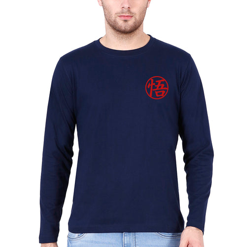 Goku Full Sleeves T-Shirt for Men-Navy Blue-Ektarfa.online