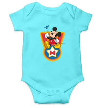 Load image into Gallery viewer, Mickey Mouse Kids Romper Kids Romper For Baby Boy/Girl-0-5 Months(18 Inches)-Sky Blue-Ektarfa.online
