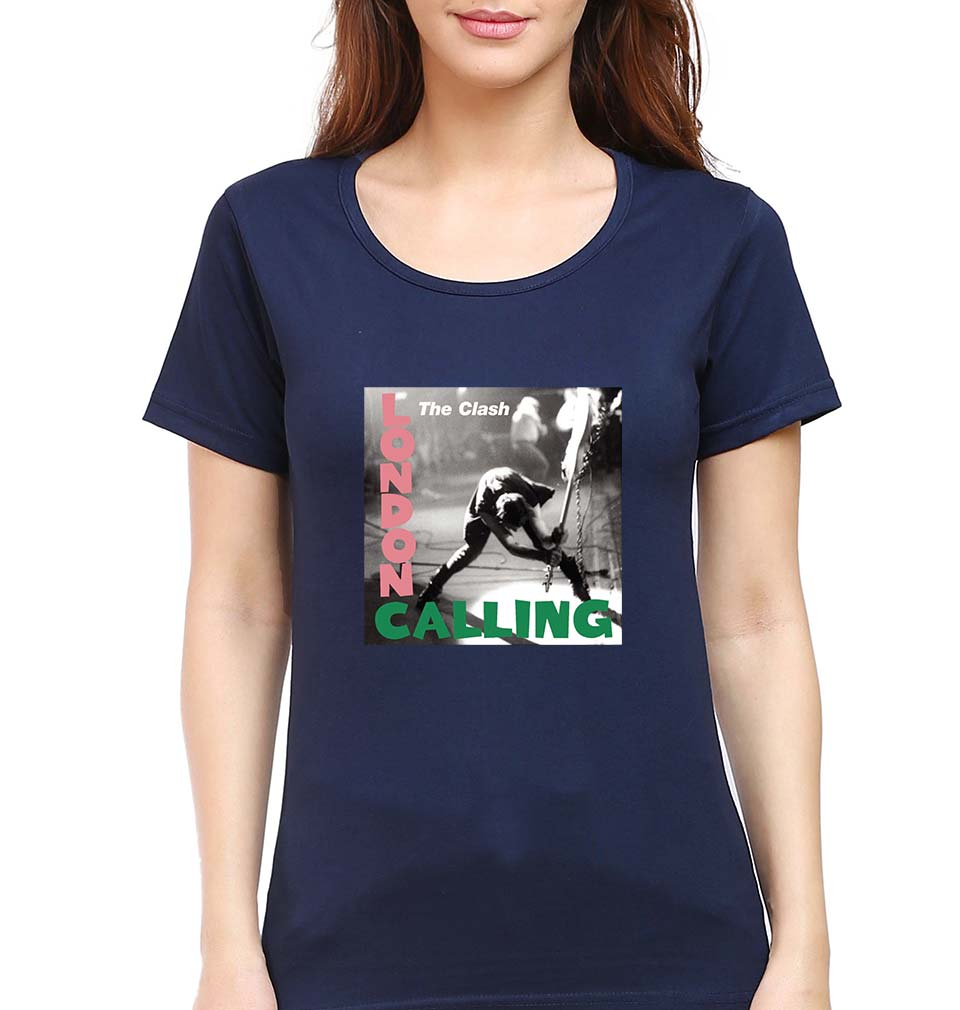 London Calling T-Shirt for Women-Navy Blue-Ektarfa.online