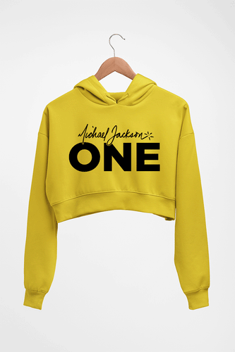 Michael Jackson Crop HOODIE FOR WOMEN-Mustard Yellow-Ektarfa.online