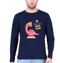 Load image into Gallery viewer, Dinosaur Full Sleeves T-Shirt for Men-S(38 Inches)-Navy Blue-Ektarfa.online
