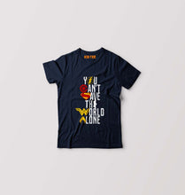 Load image into Gallery viewer, You Can&#39;t Save The World Alone Justice League Kids T-Shirt for Boy/Girl-Navy Blue-Ektarfa.online
