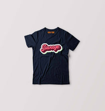 Load image into Gallery viewer, Savage Kids T-Shirt for Boy/Girl-0-1 Year(20 Inches)-Navy Blue-Ektarfa.online
