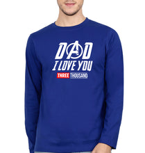 Load image into Gallery viewer, Dad I Love You 3000 Full Sleeves T-Shirt for Men-Royal Blue-Ektarfa.online
