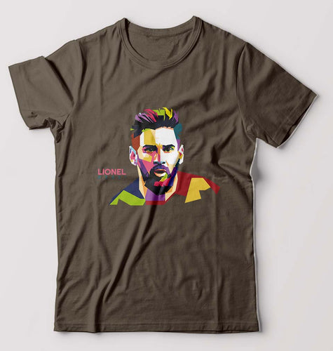 Lionel Messi T-Shirt for Men-Olive Green-Ektarfa.online