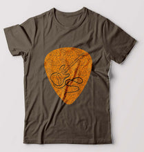 Load image into Gallery viewer, Guitar T-Shirt for Men-Olive Green-Ektarfa.online

