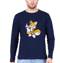 Load image into Gallery viewer, Tails Sonic Full Sleeves T-Shirt for Men-Navy Blue-Ektarfa.online

