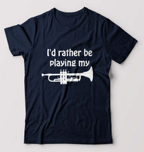 Load image into Gallery viewer, Trumpet Love T-Shirt for Men-Navy Blue-Ektarfa.online
