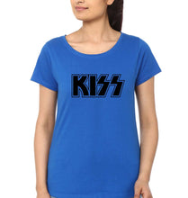 Load image into Gallery viewer, Kiss Rock Band T-Shirt for Women-XS(32 Inches)-Royal Blue-Ektarfa.online
