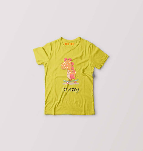 Dinosaur Kids T-Shirt for Boy/Girl-Yellow-Ektarfa.online