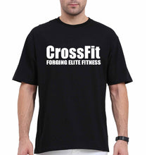 Load image into Gallery viewer, CrossFit Oversized T-Shirt for Men-Black-Ektarfa.online
