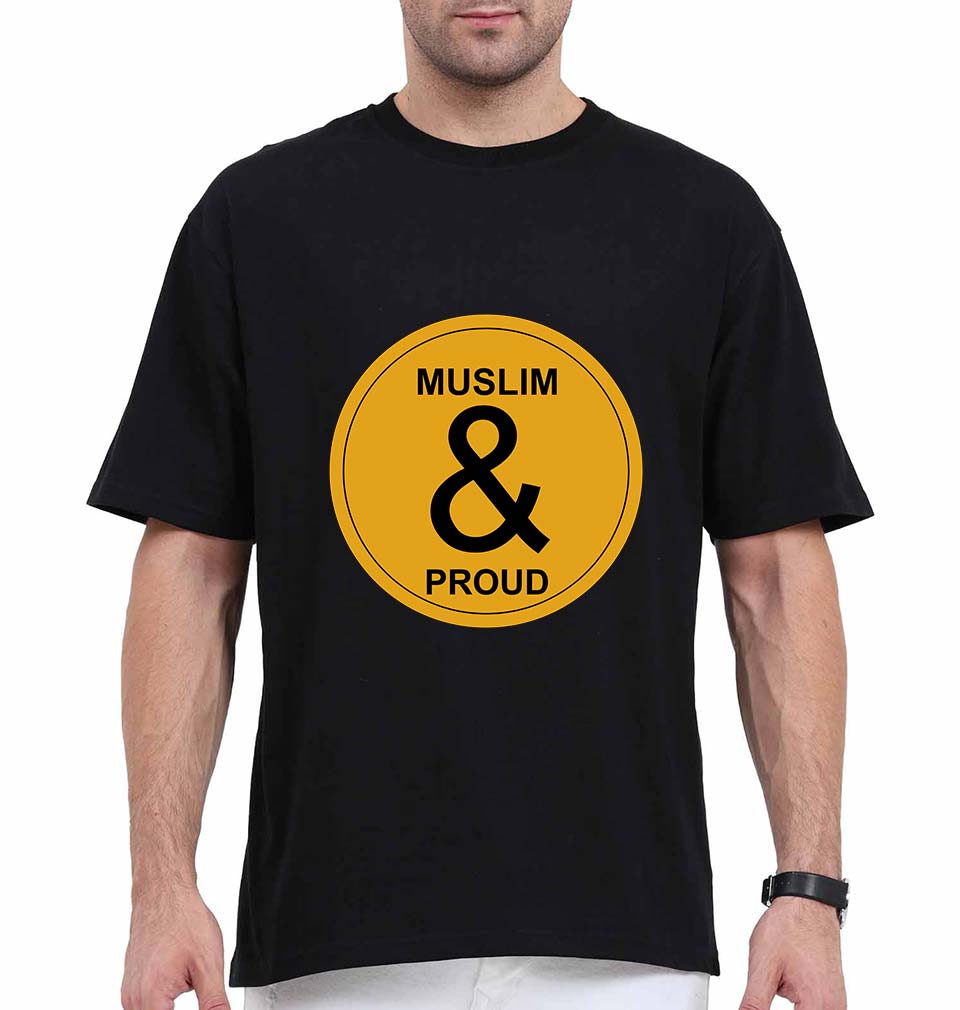 Muslim Oversized T-Shirt for Men-Black-Ektarfa.online