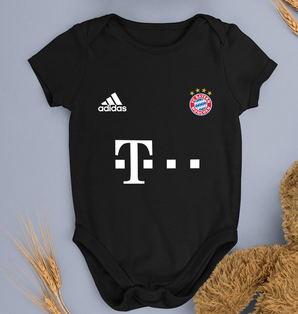 FC Bayern Munich 2021-22 Kids Romper For Baby Boy/Girl-Black-Ektarfa.online