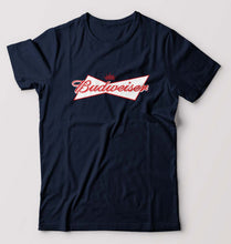 Load image into Gallery viewer, Budweiser T-Shirt for Men-S(38 Inches)-Navy Blue-Ektarfa.online
