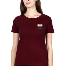 Load image into Gallery viewer, India T-Shirt for Women-Maroon-Ektarfa.online
