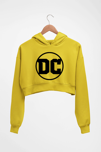 DC Crop HOODIE FOR WOMEN-Mustard Yellow-Ektarfa.online